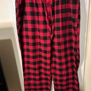 Croft & Barrow Red and Black Plaid Pants